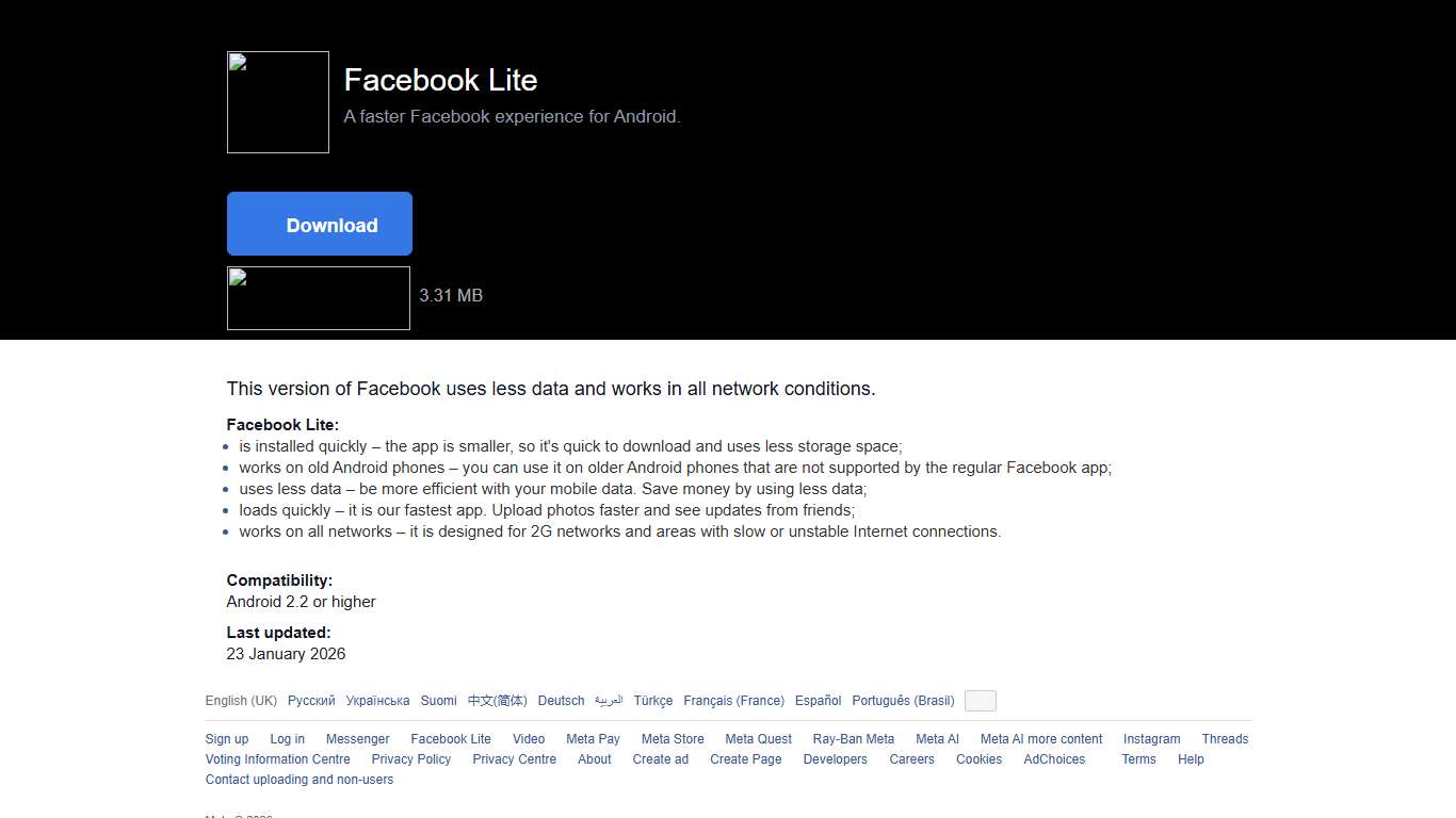 Facebook Lite APK for Android